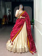 Festive Special Poly Kotha Printed Work Lehenga Choli