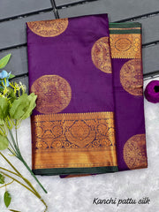 South Indian Special Kanchi Pattu Silk Saree With Rich Pallu