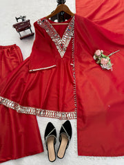 Festive Special Cosmos Mirror With Embroidery Work Sharara