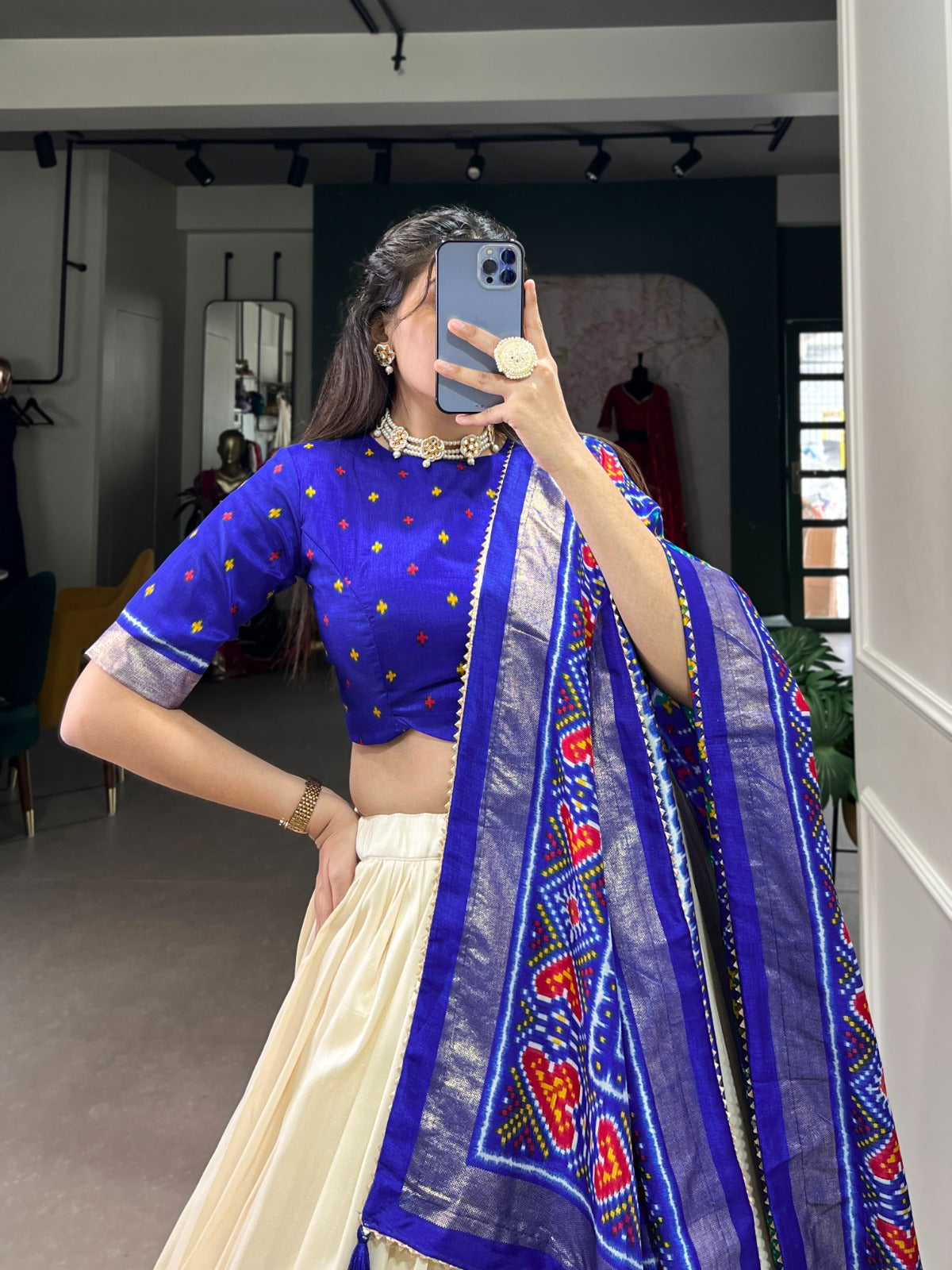 Prettiest Tussar Silk Printed Work Lehenga Choli