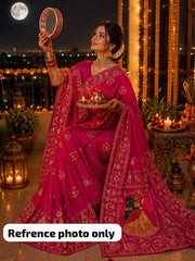 Beautiful Dola Viscose Weaving Handwork & Mirror Work Saree