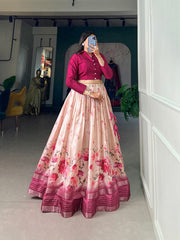 Attractive Dola Silk Printed Work Lehenga Choli