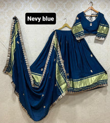 Festive Special Modal Gajji Silk Lagadi Patta With Gotta Work Lehenga Choli