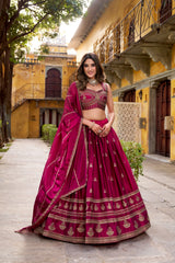 Designer Rangoli Silk Sequence Embroidey Work Lehenga Choli