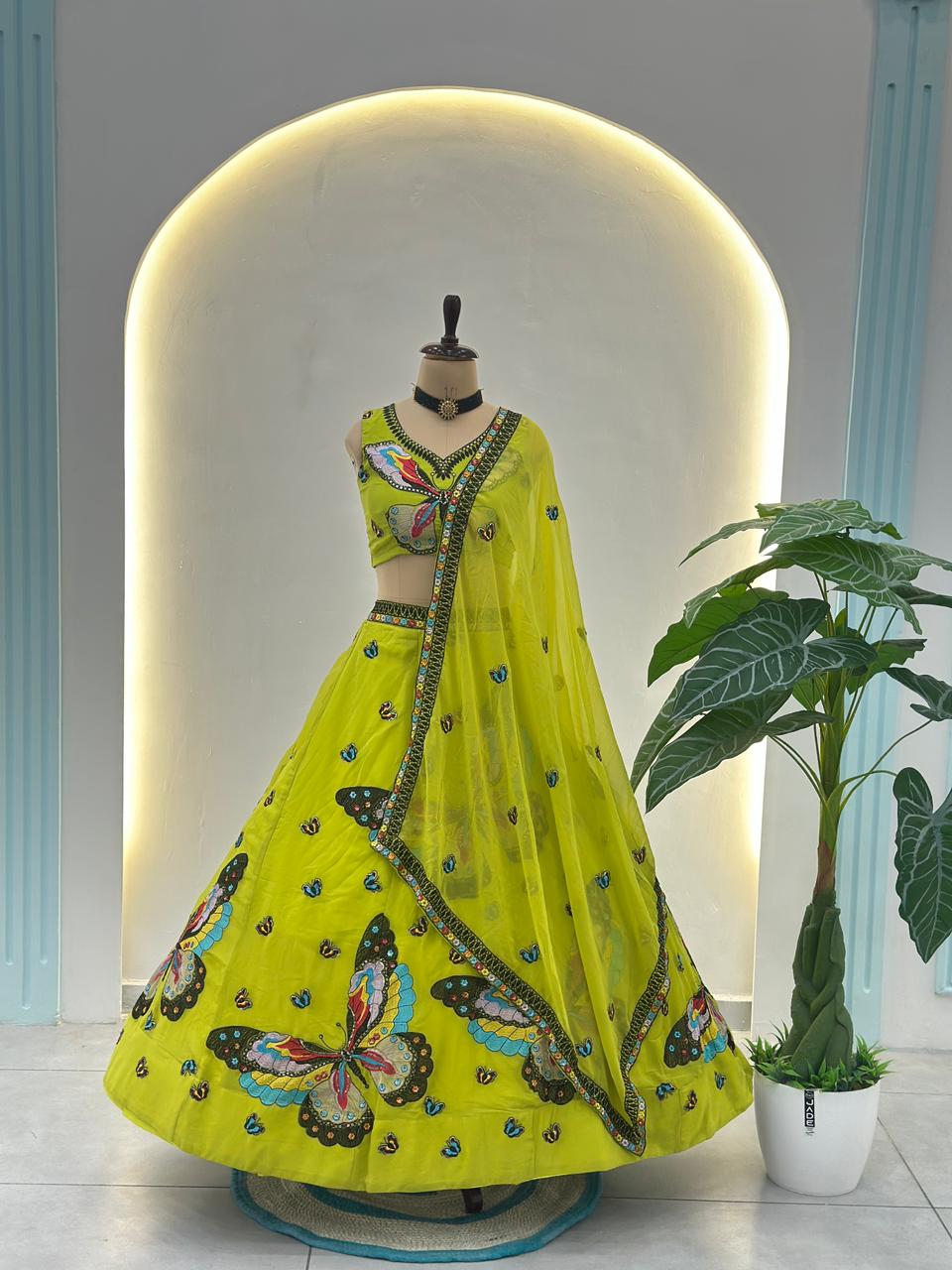 Beautiful Georgette Butterfly Designer Lehenga Choli