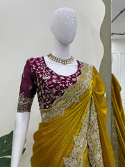 Trending Designer Frendy Silk Thread With Sequence Work Saree