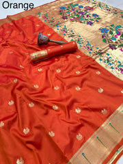 Beautiful Pure Soft Kanchivaram Paithani Silk Saree