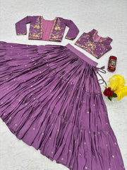 Designer Sequence Embroidery Work Lehenga Choli