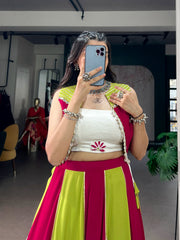 Navratri Special Pure Rayon Lehenga Choli With Jacket