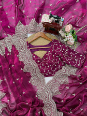 Wedding Special Elegance Redefined Fendy Chiffon Saree