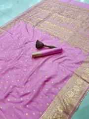 Beautiful Heavy  Banarasi Silk Gold Zari Weaving Saree