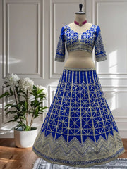 Party-wear Chinon Embroidery & Sequence Coding Work Lehenga Choli