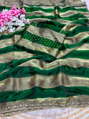 Beautiful Space Soft Silk Jarkhan Work Saree