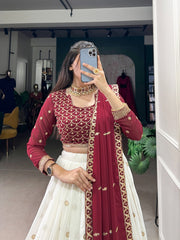 Charming Georgette Sequence & Thread Embroidery Work Lehenga Choli