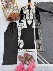 Beautiful Nylon Organza Silk With Embroidery Work Suit