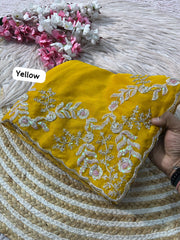 Beautiful Rangoli Silk C-Pallu Coding Sequence Work Saree