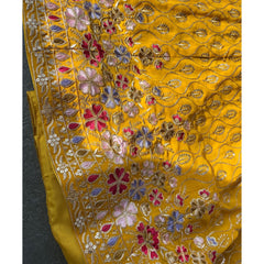 Perfect Haldi Special Yellow Georgette Thread With Sequence Work Lehenga Choli