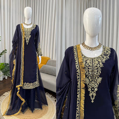 Party-wear Georgette Thread With Sequence Work Salwar Suit