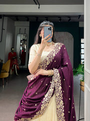Festive Special Poly Kotha Printed Work Lehenga Choli