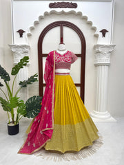 Beautiful Georgette Thread With Sequence Work Lehenga Choli