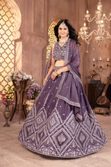 Bridal Special Georgette Embroidery & Sequence Work Lehenga Choli
