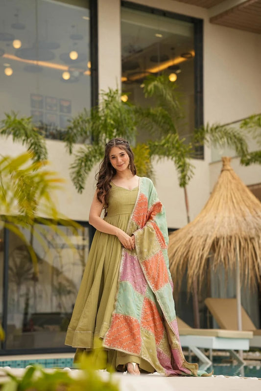 Stylish Jalpari Silk Gown