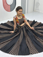 Navratri Special Cotton Ajarkh Printed Lehenga Choli