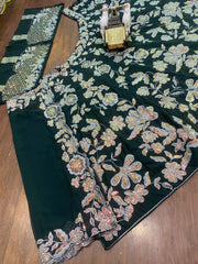 Reception Special Georgette Embroidery Sequence Work Lehenga Choli