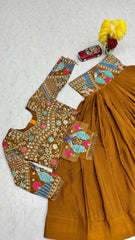 Wedding Special Chinnon Silk Embroidery Sequence Work Lehenga choli