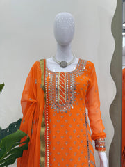 Party-wear Georgette Thread With Sequence Work Sharara