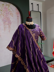 Royal Perfect Blend Of Sparkle & traditional Start Georgette Lehenga Choli