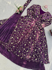 Designer  Classy Fendy Silk Sequence Work Gown