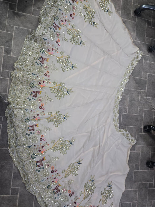 Beautiful Georgette Embroidery Sequins Work Lehenga Choli