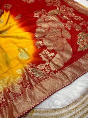 Beautiful Hand Dying Dola Silk Trending Designer Saree