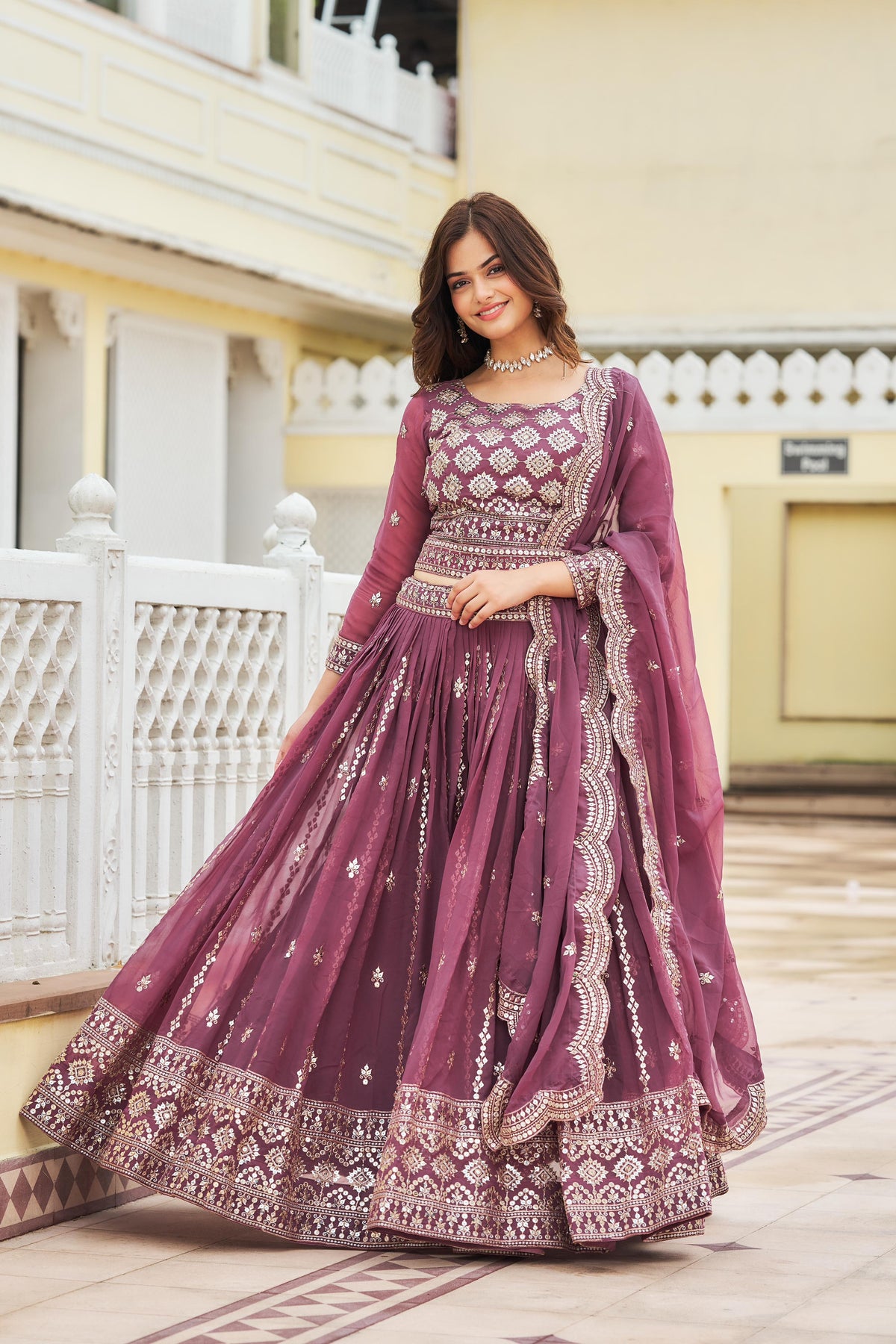 Beautiful Festival Georgette Sequence Work Lehenga Choli