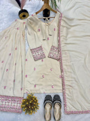 Designer Party-Wear Rayon Cotton Silk Salwar Suit