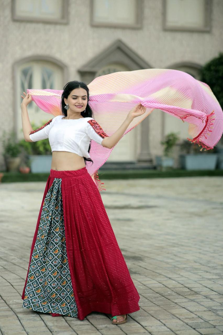 Beautiful Designer Embroidered Ready-made Lehenga choli