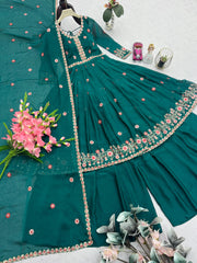 Festival Special Noha Crush Silk Embroidery Thread & Sequence Work Suitt