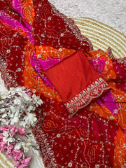 Elevate Your Style With Our Stunning Georgette Bandej Saree