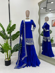 Beautiful Party-wear Georgette Sequence Work Sharara