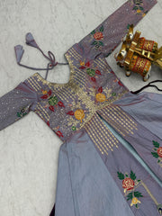 Wedding Special Satin Silk Embroidery Sequence Work Lehenga Choli