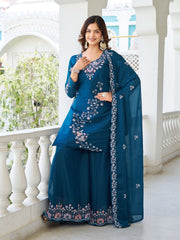 Festive Special Designer Georgette Beads & Sequence Embroidery Work Sharara