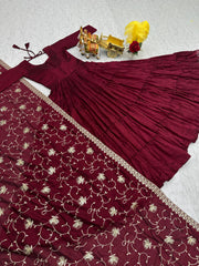 Trending Pure Vichitra Silk Gown