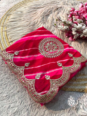 Beautiful Georgette Prisam Lahriya Work Saree