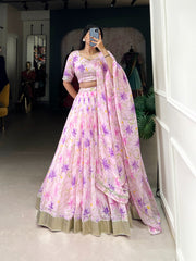Beautiful Tabby Silk Floral Printed Lehenga Choli