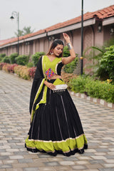 Navratri Special Pure Cotton Gamathi Work Lehenga Choli