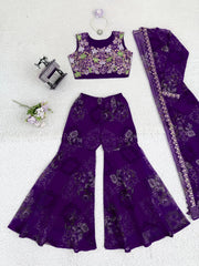Designer Elegant Tibby Silk Ethnic Wear Sharara Set