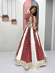 Navratri Special Pure Cotton Lehenga Choli With Stitched Blouse