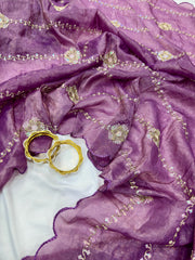 Party-wear Gold Crush Beats Sequence Work Saree