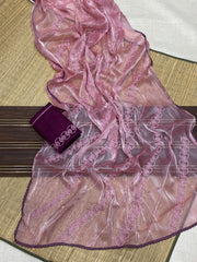 Party-wear Jimmy Choo Embroidery Sequence & Crocio Lace Work Saree